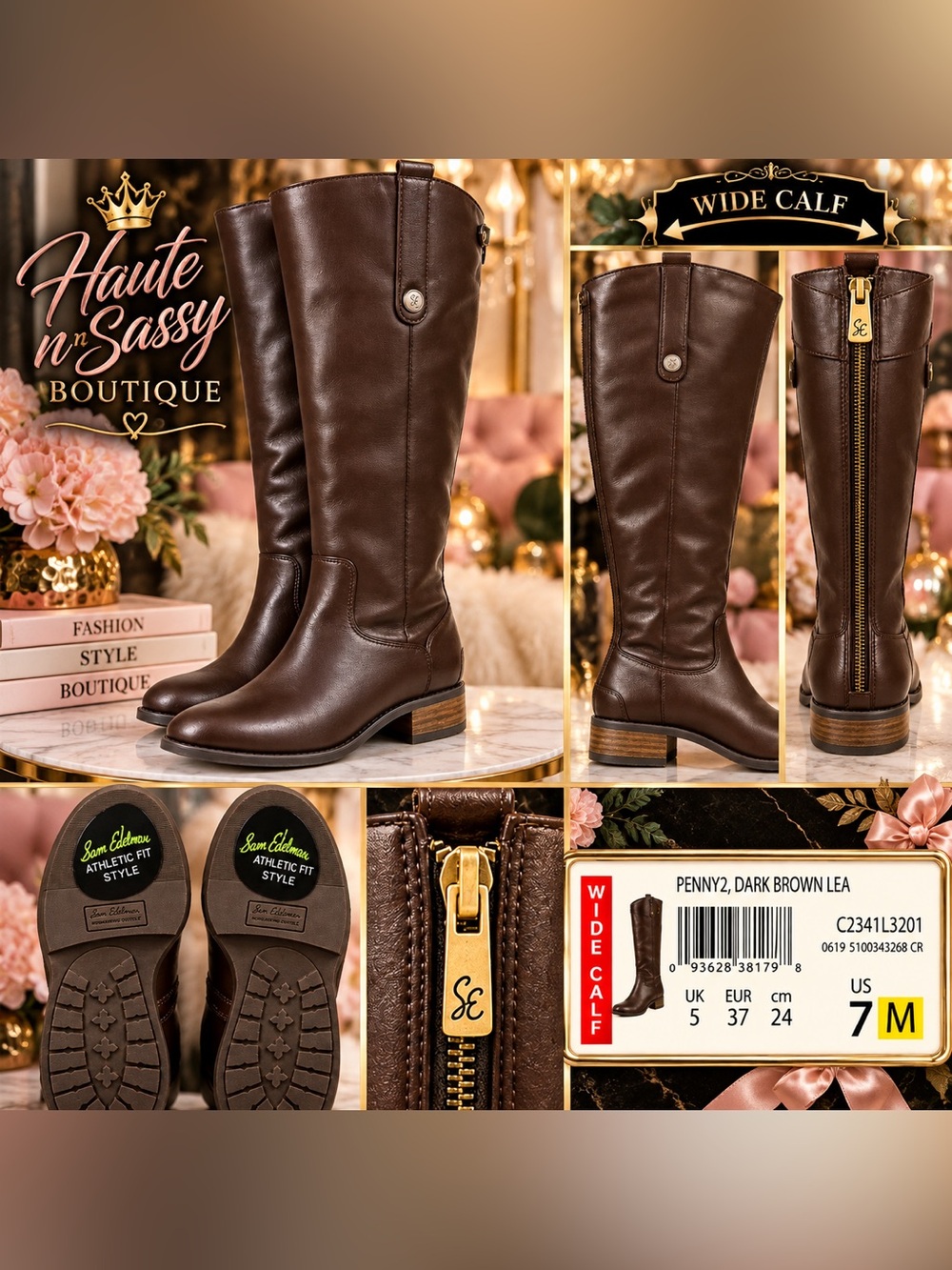 NIB Gorgeous Sam Edelman Penny 2 tall riding boots in rich dark brown leather